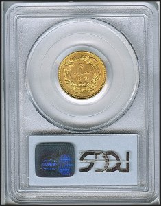 Princess Gold, $3, 1854 - , 7969, Reverse