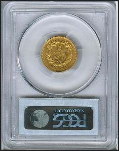 Princess Gold, $3, 1855 - , 7972, Reverse