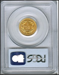 Princess Gold, $3, 1859 - , 7979, Reverse