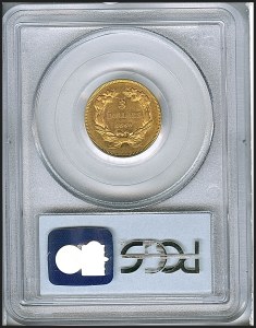 Princess Gold, $3, 1860 - , 7980, Reverse