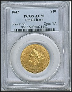 Liberty Eagle, $10, 1842 - , 8585, Obverse