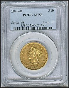 Liberty Eagle, $10, 1843 - O, 8589, Obverse