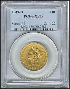 Liberty Eagle, $10, 1849 - O, 8602, Obverse