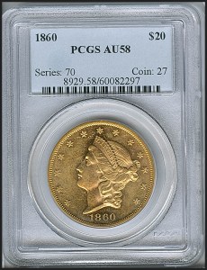 Liberty Double Eagle, $20, 1860 - , 8929, Obverse