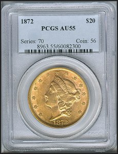 Liberty Double Eagle, $20, 1872 - , 8963, Obverse