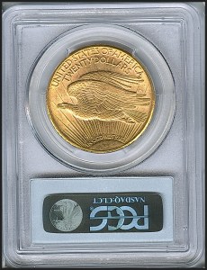 Saint-Gaudens Double Eagle, $20, 1911 - D, 9158, Reverse