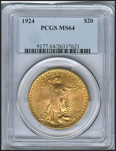 Saint-Gaudens Double Eagle, $20, 1924 - , 9177, Obverse