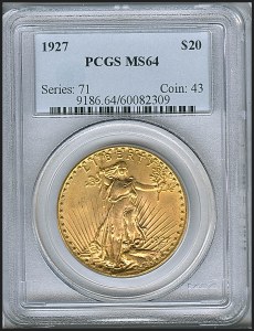 Saint-Gaudens Double Eagle, $20, 1927 - , 9186, Obverse