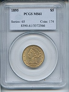 Liberty Half Eagle, $5, 1895 - , 8390, Obverse
