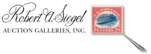 Irwin Weinberg places the winning bid of $280,000 on the British Guiana One-Cent Magenta