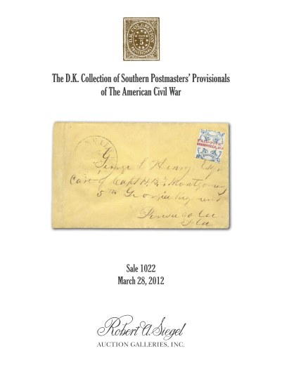 Catalog Cover Sale no. 1022 — Siegel Auction Galleries