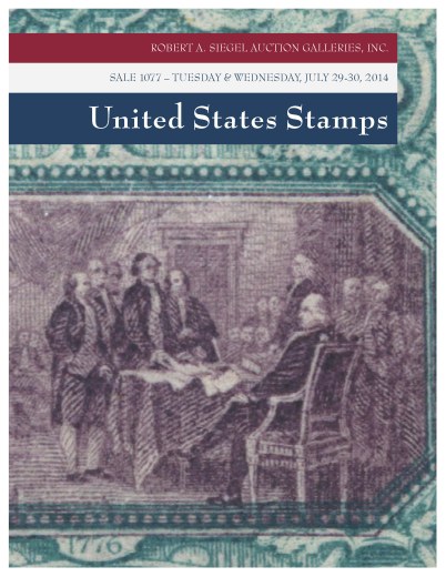 Catalog Cover Sale no. 1077 — Siegel Auction Galleries