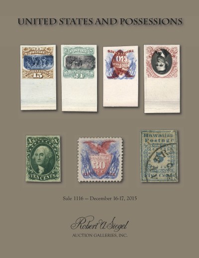 Catalog Cover Sale no. 1116 — Siegel Auction Galleries