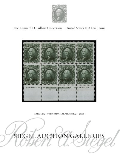 Catalog Cover Sale no. 1292 — Siegel Auction Galleries