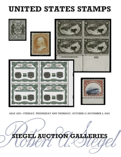 Catalog Cover Sale no. 1297 — Siegel Auction Galleries