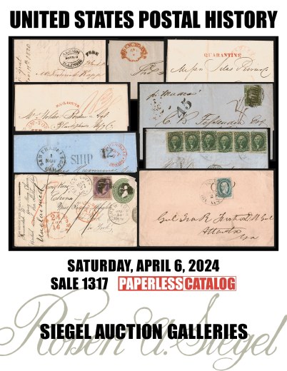 Catalog Cover Sale no. 1317 — Siegel Auction Galleries