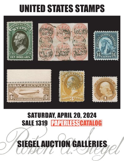 Catalog Cover Sale no. 1319 — Siegel Auction Galleries
