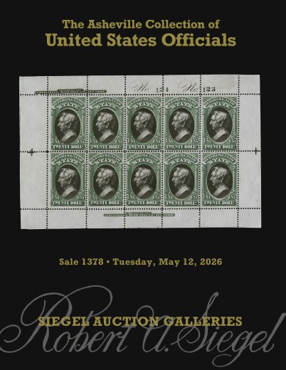 Catalog Cover Sale no. 1378 — Siegel Auction Galleries
