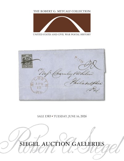 Catalog Cover Sale no. 1383 — Siegel Auction Galleries