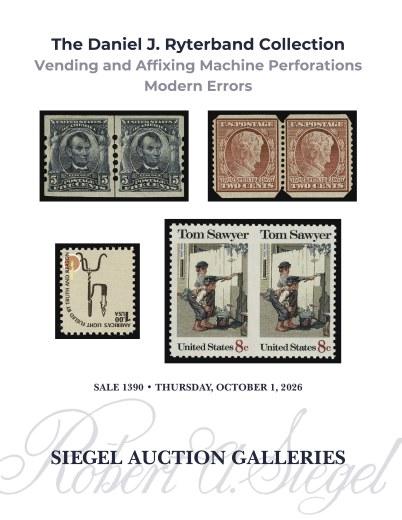 Catalog Cover Sale no. 1390 — Siegel Auction Galleries
