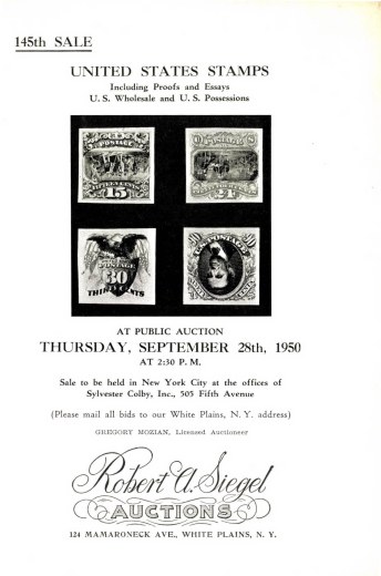 Catalog Cover Sale no. 145 — Siegel Auction Galleries