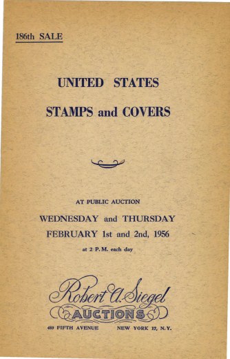 Catalog Cover Sale no. 186 — Siegel Auction Galleries