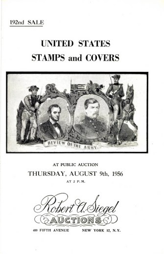 Catalog Cover Sale no. 192 — Siegel Auction Galleries