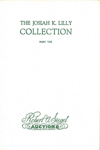 Catalog Cover Sale no. 334 — Siegel Auction Galleries