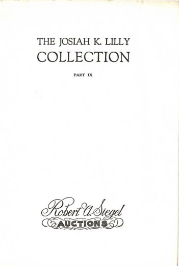Catalog Cover Sale no. 340 — Siegel Auction Galleries