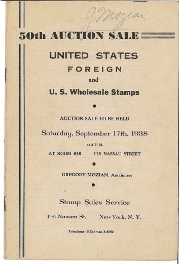 Catalog Cover Sale no. 50 — Siegel Auction Galleries