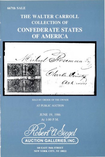 Catalog Cover Sale no. 667 — Siegel Auction Galleries