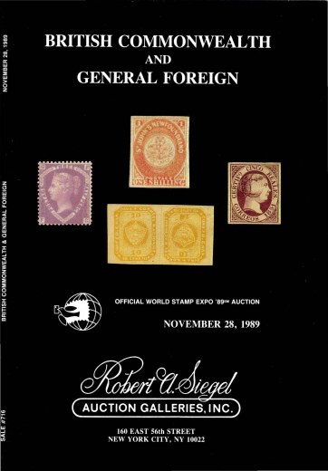 Catalog Cover Sale no. 716 — Siegel Auction Galleries