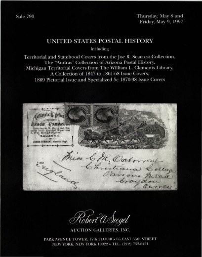 Catalog Cover Sale no. 790 — Siegel Auction Galleries