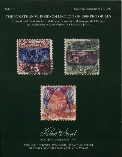 Catalog Cover Sale no. 794 — Siegel Auction Galleries