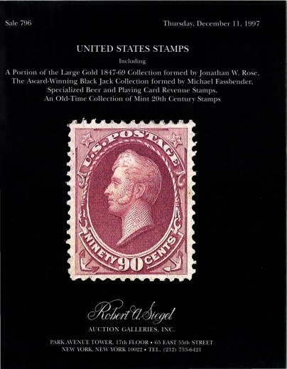 Catalog Cover Sale no. 796 — Siegel Auction Galleries