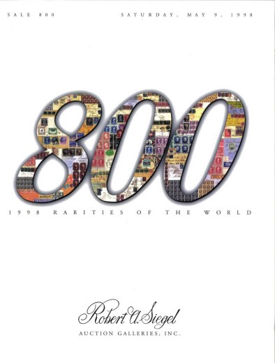 Catalog Cover Sale no. 800 — Siegel Auction Galleries