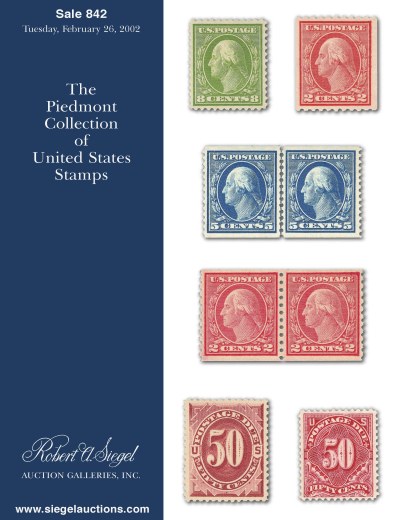Catalog Cover Sale no. 842 — Siegel Auction Galleries
