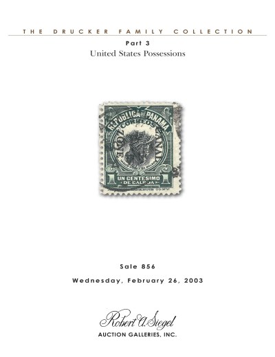 Catalog Cover Sale no. 856 — Siegel Auction Galleries