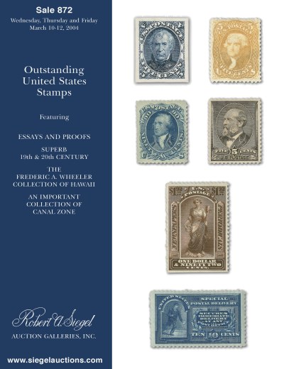 Catalog Cover Sale no. 872 — Siegel Auction Galleries