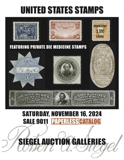 Catalog Cover Sale no. 9011 — Siegel Auction Galleries