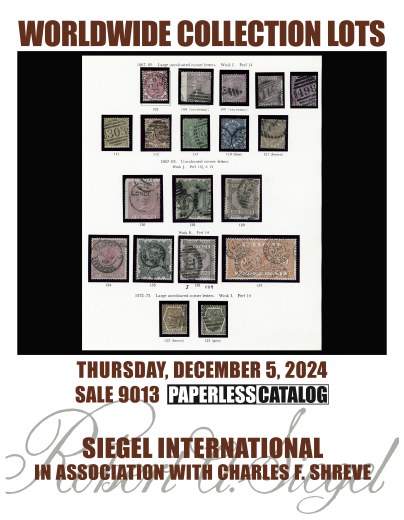 Catalog Cover Sale no. 9013 — Siegel Auction Galleries