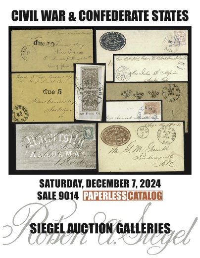 Catalog Cover Sale no. 9014 — Siegel Auction Galleries