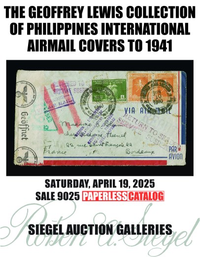 Catalog Cover Sale no. 9025 — Siegel Auction Galleries