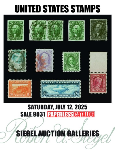 Catalog Cover Sale no. 9031 — Siegel Auction Galleries