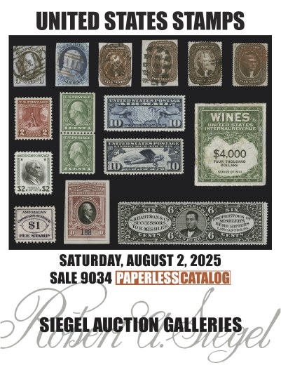Catalog Cover Sale no. 9034 — Siegel Auction Galleries
