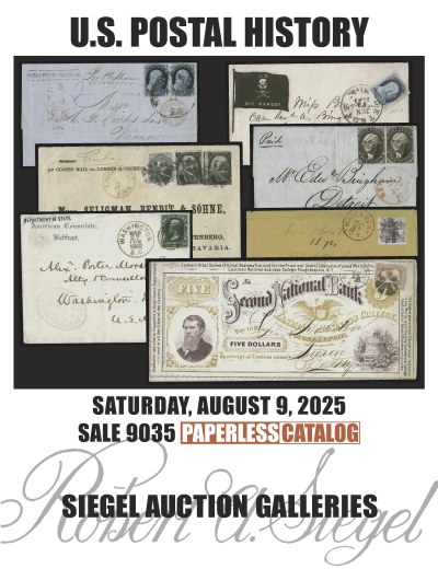 Catalog Cover Sale no. 9035 — Siegel Auction Galleries