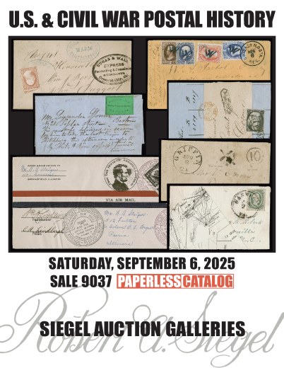 Catalog Cover Sale no. 9037 — Siegel Auction Galleries