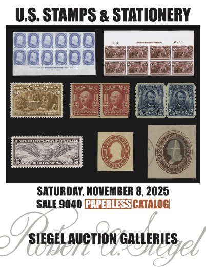 Catalog Cover Sale no. 9040 — Siegel Auction Galleries