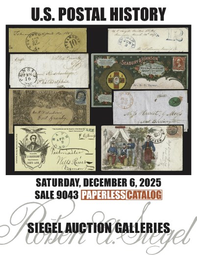 Catalog Cover Sale no. 9043 — Siegel Auction Galleries