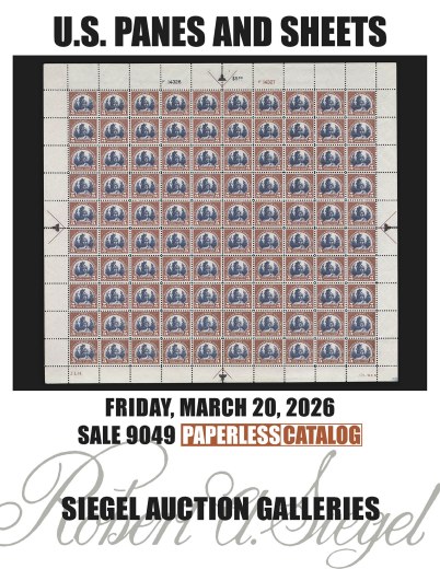 Catalog Cover Sale no. 9049 — Siegel Auction Galleries